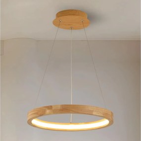Brilagi - Lustră LED suspendată pe cablu UMEA WOOD, 30W, 230V, Ø 40 cm, lemn