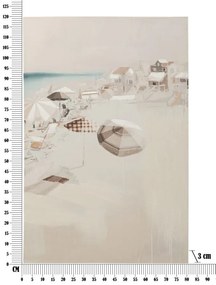 Tablou decorativ multicolor din lemn de Pin si panza, 80x3x120 cm, Beach Mauro Ferretti