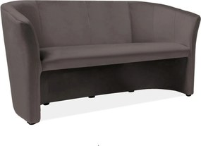 Canapea TM-3, stofa catifelata gri - Bluvel 14, 160x60x76 cm