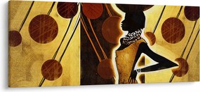 Tablou cu pictură artistică străveche (120x50 cm)