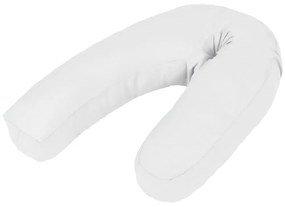 Perna de sarcina in forma de J, alb, 54x(36-43) cm