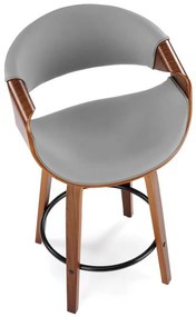 Scaun de bar Scarlet, gri / nuc