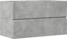 vidaXL Dulap de chiuvetă, gri beton, 90x38,5x45 cm, lemn prelucrat