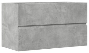 856248 vidaXL Dulap de chiuvetă, gri beton, 90x38,5x45 cm, lemn prelucrat