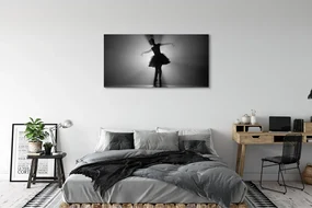 Tablouri canvas Balerina fundal gri