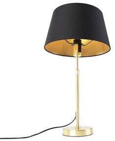Lampă de masă auriu/alamă cu abajur negru cu auriu 32 cm - Parte