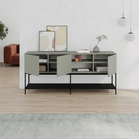 Comodă verde/neagră 180x80x40 cm Amira – Marckeric