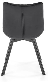 Scaun K520 velvet negru