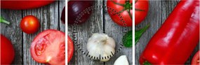 Tablou cu legume (cu ceas) (90x30 cm)