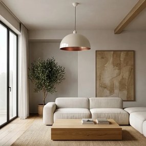 Brilagi - Lustră LED suspendată pe cablu METALO 1xE27/40W/230V diam. 40 cm bej/cupru