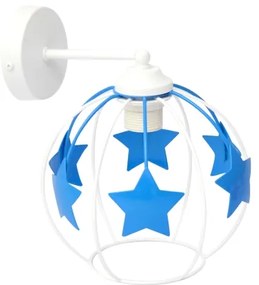 Lampă de perete pentru copii STARS 1xE27/15W/230V albastru/alb