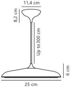 Lustră LED dimabilă pe cablu DFTP by Nordlux ARTIST LED/14W/230V d. 25 cm cupru