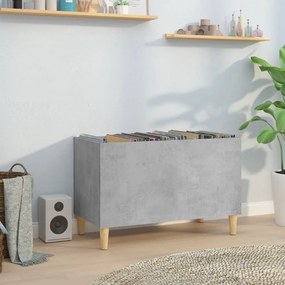vidaXL Dulap pentru discuri, gri beton, 74,5x38x48 cm, lemn prelucrat