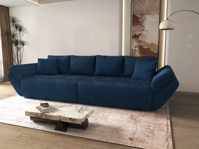 Canapea extensibilă dumonde cu ladă de depozitare si sezut confortabil din spuma high-density, Berlin Zoom Blue 300x100 cm