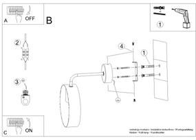 Lampă de perete TITRAN 1xE27/60W/230V alb Sollux SL.1134
