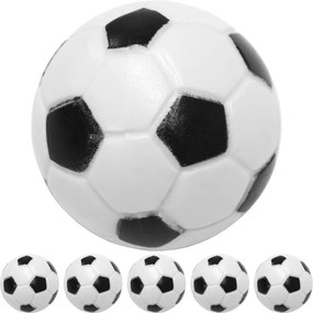 Set de 5 mingi alb/negru de fotbal de masă - 31mm