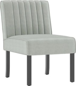 vidaXL Fotoliu, gri deschis, catifea