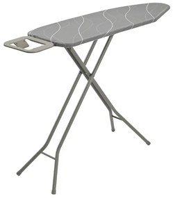 Masă de călcat Kinghoff KH 1939, 114x35.5 cm, 7 poziții de reglare, Suport pentru fier de călcat, Gri