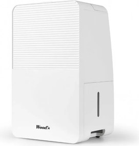 Dezumidificator de aer Woods MDK13, 2 viteze, Pana la 60 m², Potrivit si pentru baie, 108 m³, 12 l/24 h, hidrostat, 44 dB, IPX1, Alb