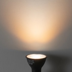 Set de 5 becuri LED GU10 cu 3 trepte de intensitate, negre, 6W, 430 lm, 2000 - 6000K