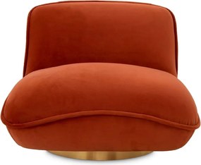 Fotoliu pivotant design elegant LUX Relax, portocaliu