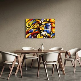 Tablou - Pictură în ulei, îndrăgostiții (90x60 cm)