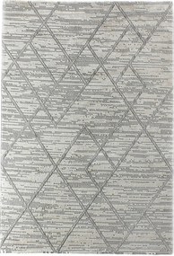 Covor MOTTO, 100x300 cm, forma dreptunghiulara, poliester, gri, 4587