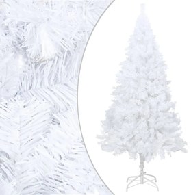 vidaXL Pom de crăciun artificial cu ramuri groase, alb, 210 cm, pvc