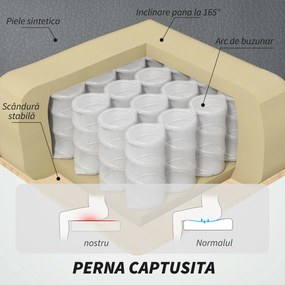 HOMCOM Scaun de Birou cu Masaj în 6 Puncte, Vibrant și Înclinabil, cu Buzunar și Telecomandă, 66x72x113-121 cm, Gri | Aosom Romania