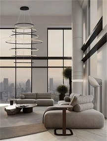 Lustra LED CCT, Design Circular, 150cm, Negru, Maelo NVL-9130644