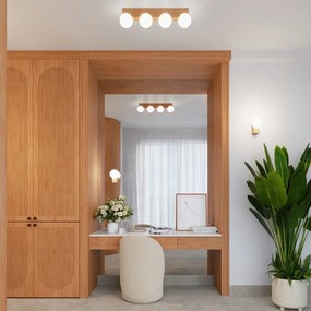 Aplică de perete albă/în culoare naturală ø 12 cm Solum – Sollux