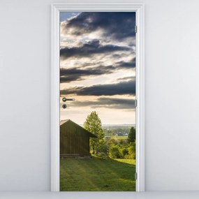 Fototapet pentru ușă - Cabană de pădure (95x205cm)