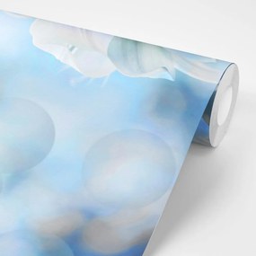 Tapet autoadeziv floare de crin pe un fundal abstract