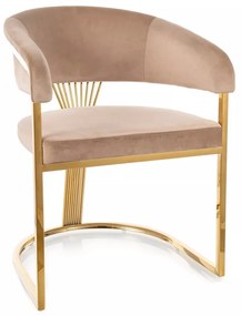 Scaun Crown velvet bej/auriu Blu28