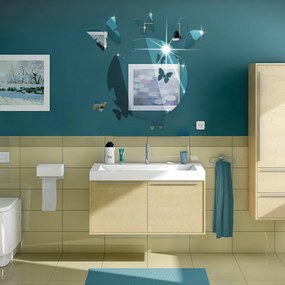 Sticker perete 3D Mirror Silver Moon