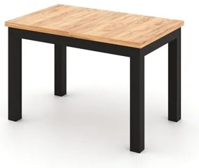 Masă extensibilă DOO, stejar Artisan / negru