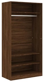 826616 vidaXL Șifonier, stejar maro, 100x50x200 cm, lemn prelucrat