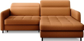 Colțar galben extensibil/cu spațiu de depozitare cu tapițerie din catifea (cu colț pe partea dreaptă/cu șezlong) Gomsi – ELTAP