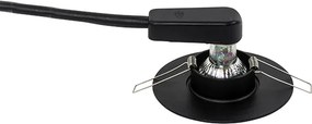 Spot modern îngropat negru 12 cm - Buco