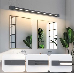 Brilagi-LED Lumină LED pentru oglindă de baie AQUA LINE, 36 W, 230 V, 120 cm, IP44, antracit