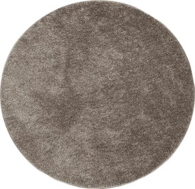 vidaXL Covor ISTAN, cu fire înalte, aspect lucios, gri, Ø 160 cm