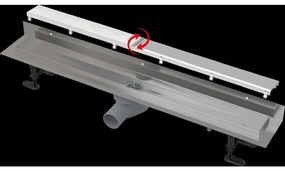 Rigola de dus Fit and Go Wall 95 cm, inclusiv gratar, otel inoxidabil 950 mm