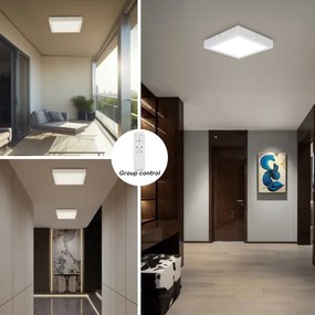 Brilagi-LED Lampă de baie dimabilă FRAME SMART LED/24W/230V IP44 alb + telecomandă