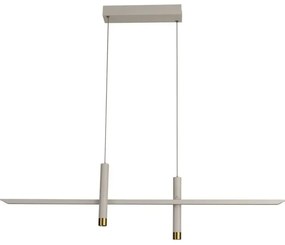 Lustra liniara cu doua spoturi LED ESPARTA alb/ auriu