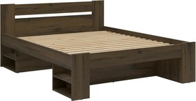 Cadru pat NEPO PLUS 160x200, stejar nobil, PAL laminat, cu spatiu depo