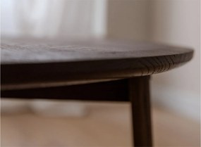 Măsuță lemn masiv nuc rotundă Monte finisaj Ø71×34 cm