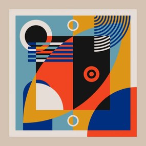 Fotografie Abstract vector geometric with bauhaus style, Taufik Ramadhan