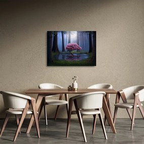 Tablou pe sticlă - Noapte magică (70x50 cm)