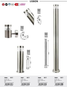 Stalp LED mediu pentru iluminat exterior IP54 Lisbon