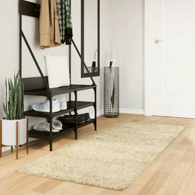 vidaXL Covor pufos &quot;PAMPLONA&quot; cu fire înalte, auriu modern, 80x200 cm